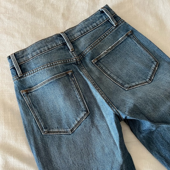 NWOT Frame Le High Straight Python-Print Leather Patchwork Jeans - Picture 12 of 12